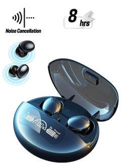 Multifunction Wireless Headset With Microphone TWS In-Ear Hi-Fi Noise Cancelling Painless Tight Fit (Black)