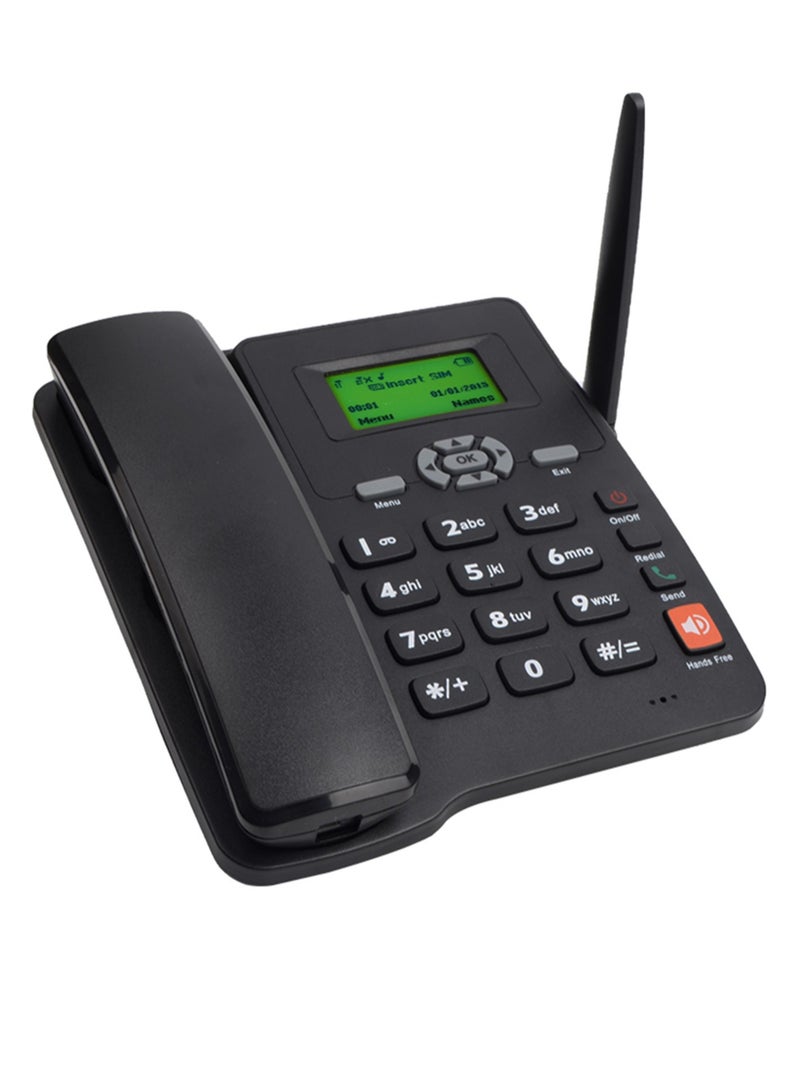 Generic Cordless Phone Desktop Telephone Support GSM 850/900/1800/1900MHZ Dual SIM Card 2G Fixed Wireless Phone with Antenna Radio Alarm Clock Funtion for House Home Call Center Office Company Hotel  - Image 1