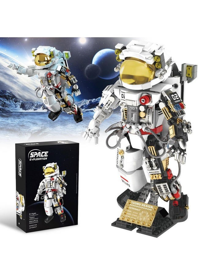 HBUDS Space Astronaut Building Sets, HBUDS Space Toys Building Blocks Stem Kit, Cool Astronaut Toy Room Decor with Display Stand, Birthday Ideas for Boys Girls Adults Kids 8-14 and Up  - Image 1