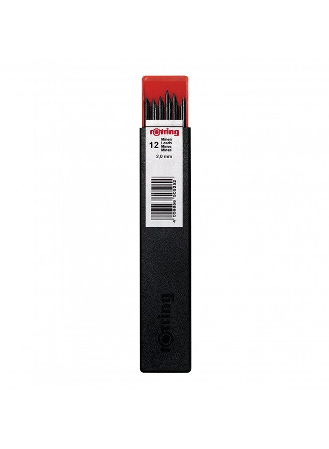 Rotring Tikky Mechanical Pencil, Replacement Leads, 2.0 mm - Image 1