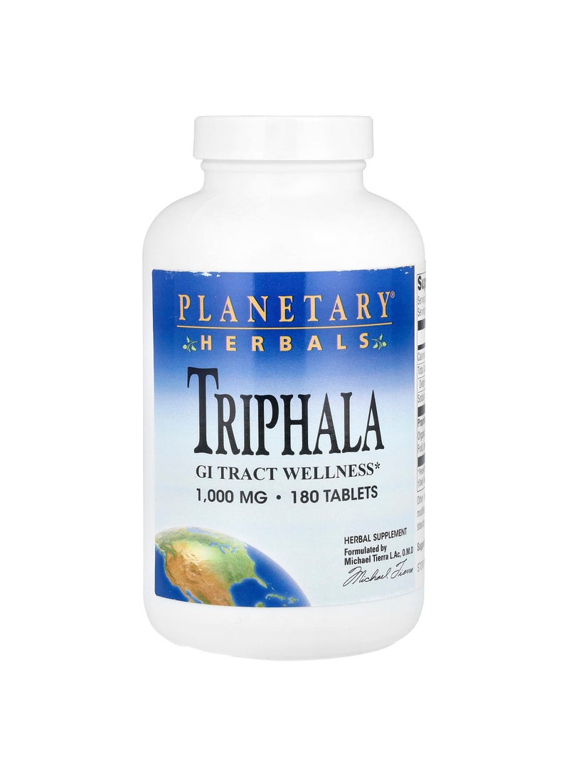 Triphala, 180 Tablets (1,000 mg per Tablet)