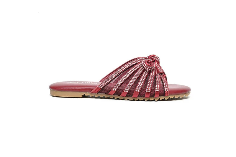 Cuple Girls flat sandals with decorative knot design