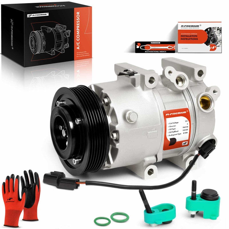 A-Premium APremium Air Conditioner AC Compressor with Clutch Compatible with Hyundai Sonata 20L 24L 20112014 Kia Optima 20L 24L 2011