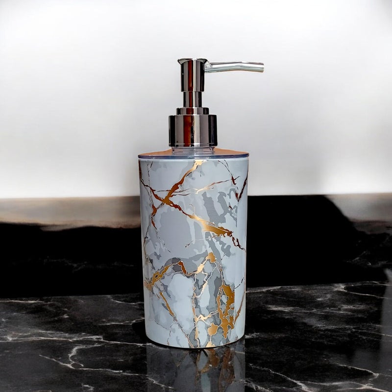 LAGET® Bathroom Accessories Set for Utility and Toothbrush Holder Bathroom Decor | Handwash Liquid Soap Dispenser Pump for Bathroom, Kitchen, Wash Basin, Sink (White Thunder) - Image 3