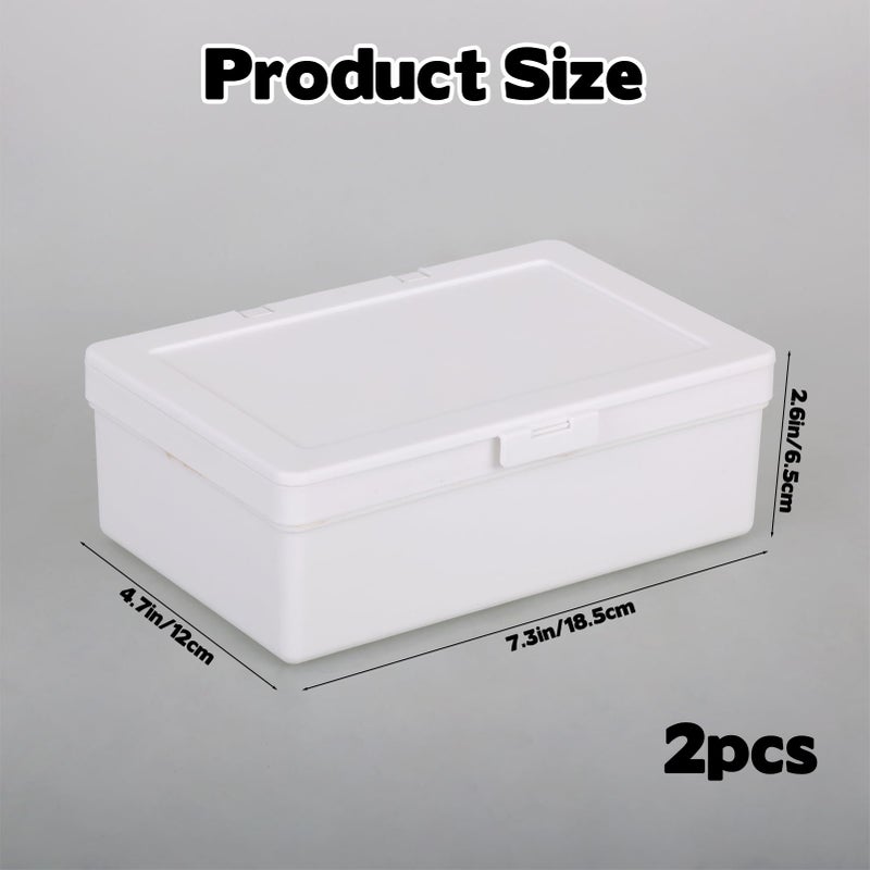 FMOACEN 2 Pack Wipes Dispenser Compatible with Cottonelle Flushable, Refillable Wipe Holder with Sealing Lid, Keeps Wipes Clean and Fresh, Non-Slip Wipe Container White Storage Box for Home Car Office - Image 2