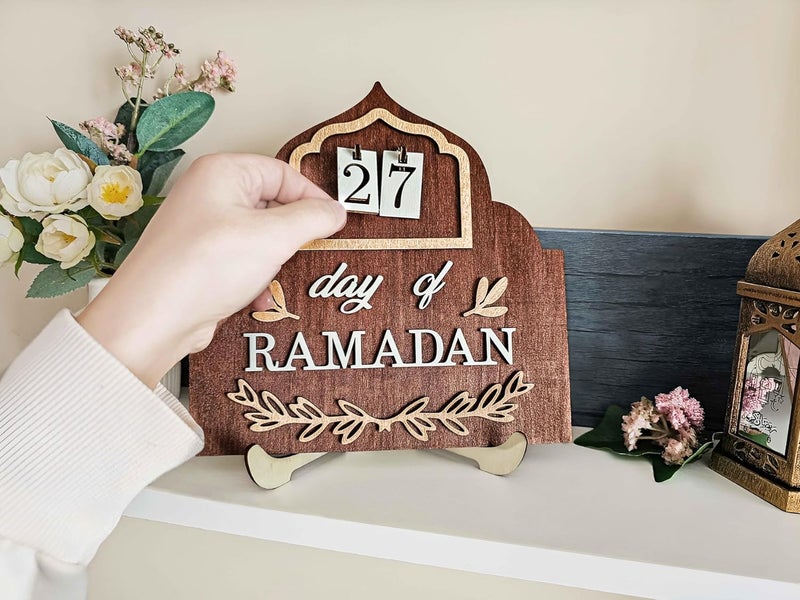 OLEEK Ramadan countdown calendar - Ramadan decorations for home 2025 - Ramadan calendar for kids - Ramadan gifts for kids - Ramadan table decor - Ramadan advent calendar - زينة رمضان كريم ديكور - Image 3