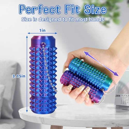 PARTY TONIGHT 2PCS Little Ouchies Pain Stim Fidget Fidget Toys for Adults 3D Printed Spin Spiky Grippie Sensory Rollers Spinner Toys for ADHD Anxiety Stress Relief Autism Novelty Stocking Stuffers - Image 5