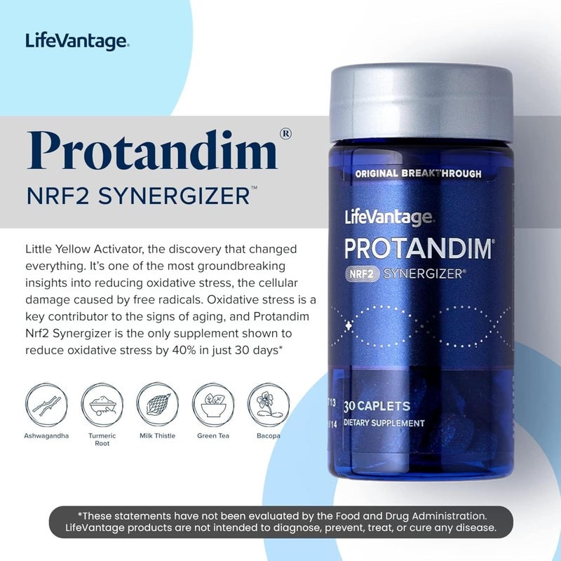 LifeVantage Protandim Nrf2 Synergizer 30 Caps Nrf2 Activator Healthy Aging Supplement Antioxidants Fight Oxidative Stress 5 Herb Blend Supports Cellular Health Ashwagandha Turmeric Milk Thistle - Image 3