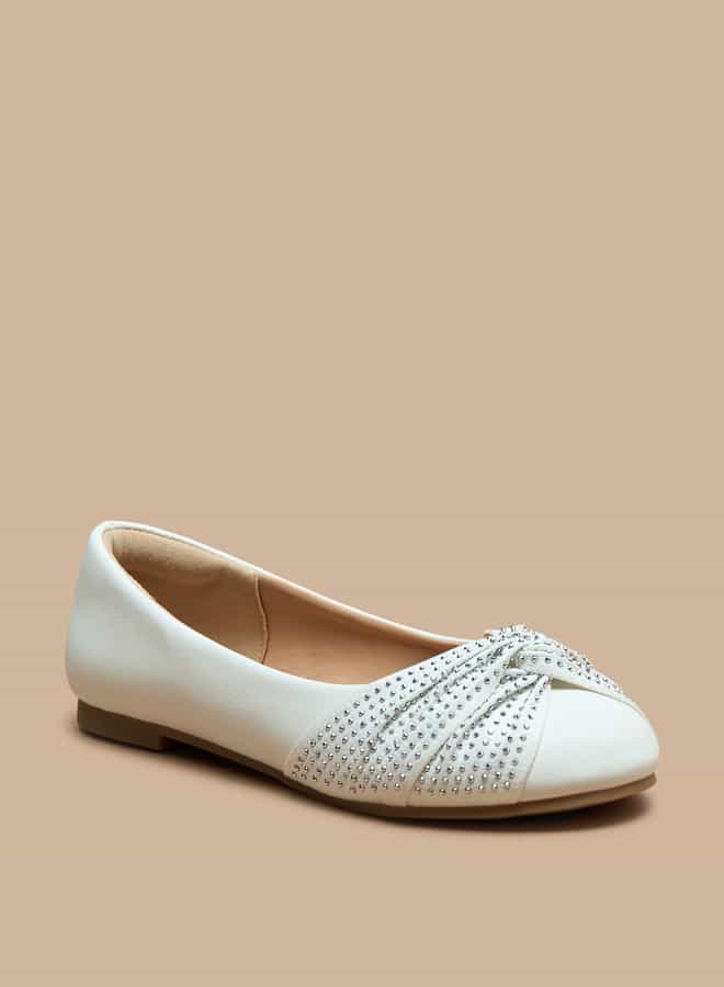 سيليست حذاء باليرينا بناتي سهل الارتداء مزين - Image 3