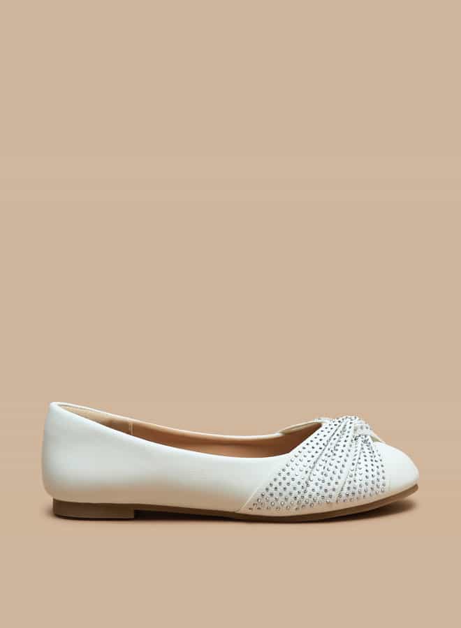 سيليست حذاء باليرينا بناتي سهل الارتداء مزين - Image 1