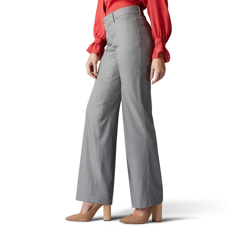 Lee Women's Ultra Lux Comfort with Flex Motion Trouser Pant Ash Heather 14 Long - Image 2