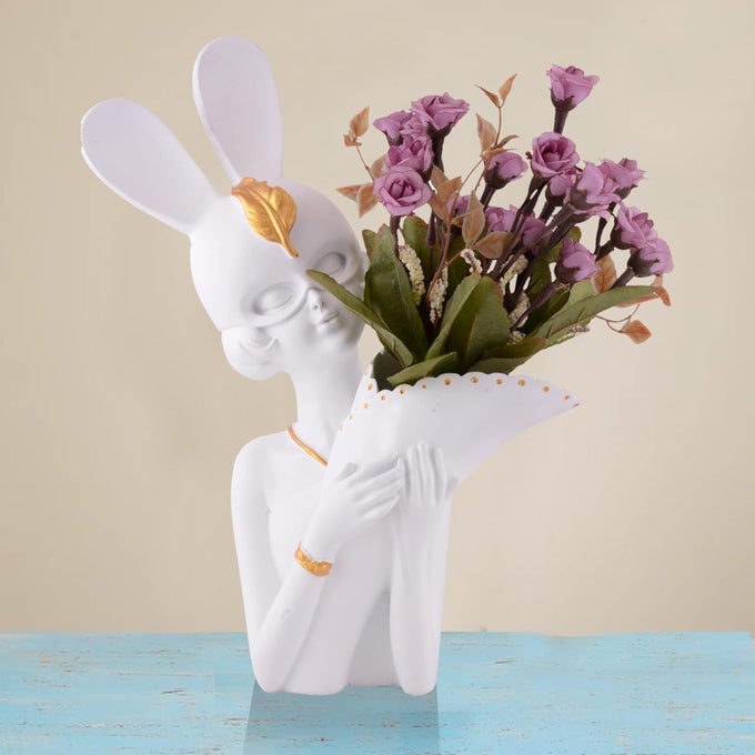 DIY DECORATIVE FLOWER VASES FOR LIVING ROOM BEDROOM KITCHEN DINING ROOM OFFICE HOME DECOR 14 INCHWHITE