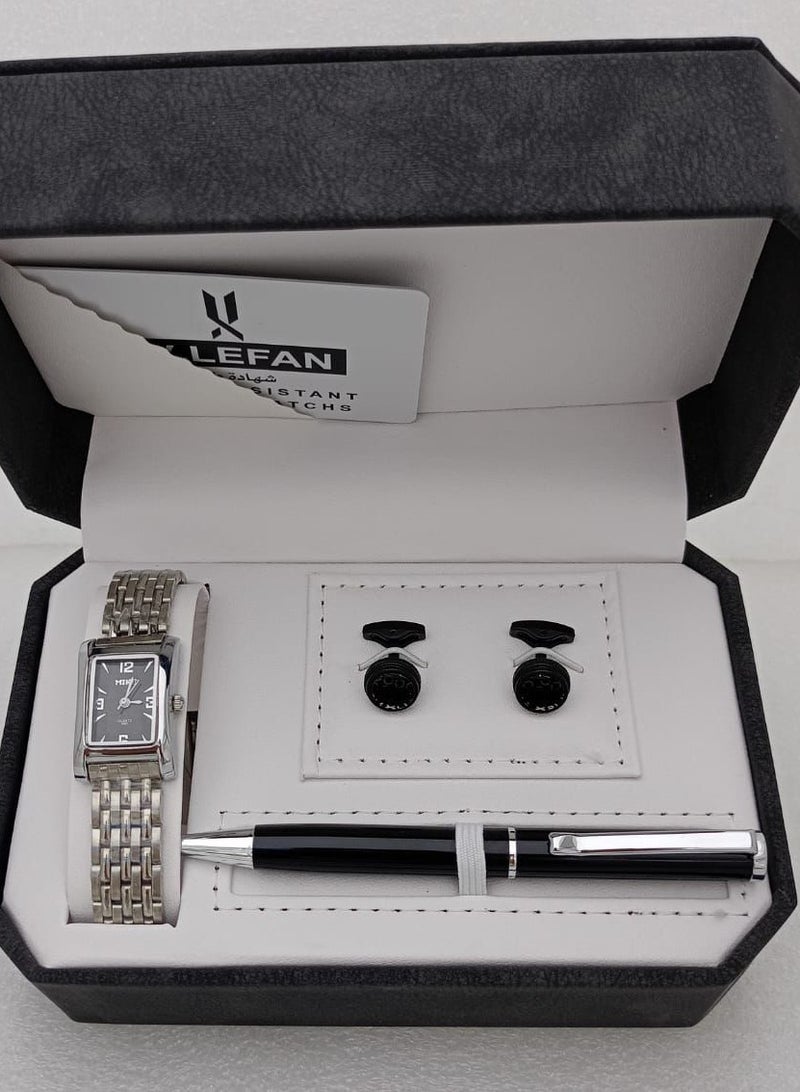 Boys' set consisting of: watch, pen, cufflinks, and a luxurious box.