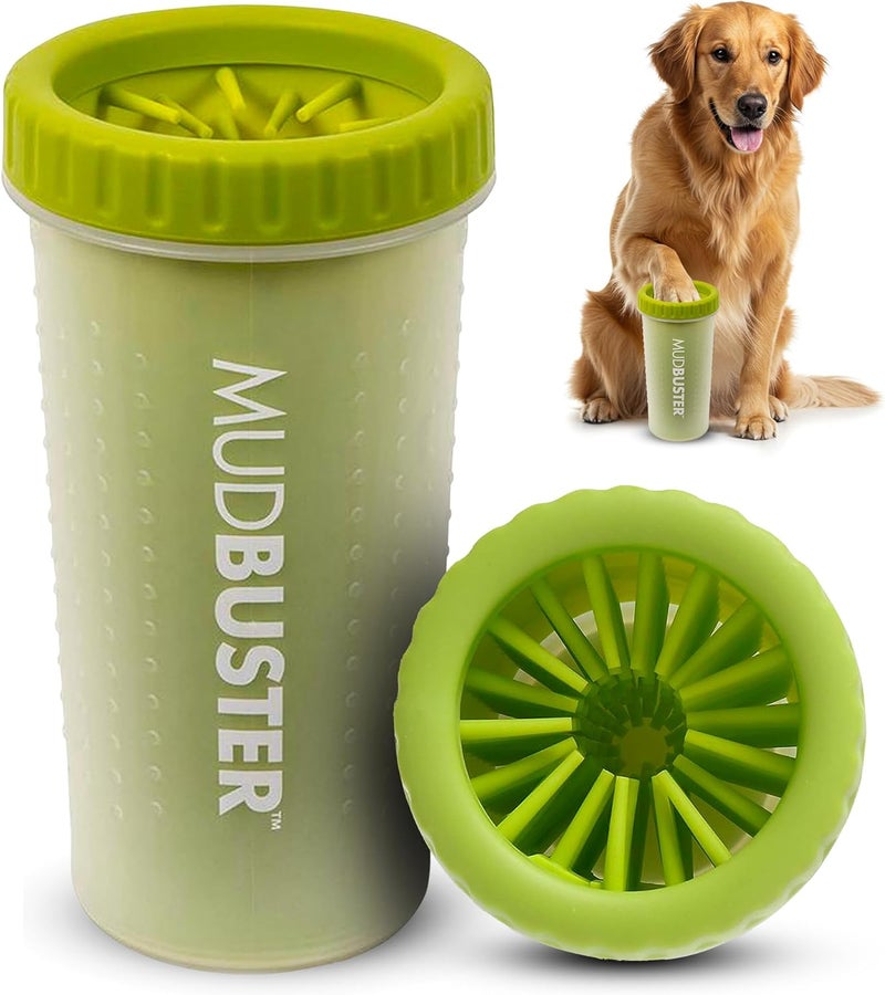 Dexas MudBuster Portable Dog Paw Cleaner, Large, Green (PW720383) - Image 1
