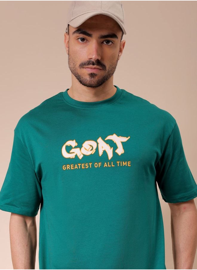 The Indian Garage Co Men Boxy Oversized Graphic Back Printed Round Neck Tshirt  - Image 1