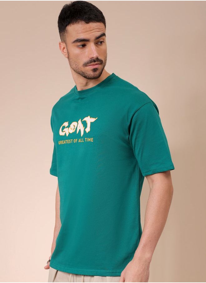 The Indian Garage Co Men Boxy Oversized Graphic Back Printed Round Neck Tshirt  - Image 3