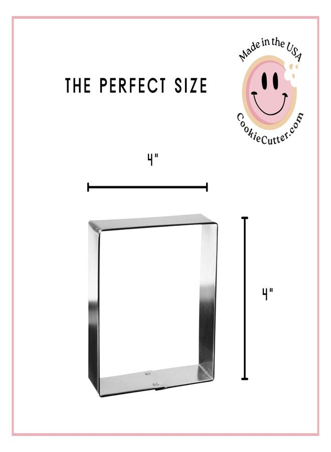 Foose Brand Square Cookie Cutter 4 in, Tin Plate Steel, Handmade in USA - Image 4