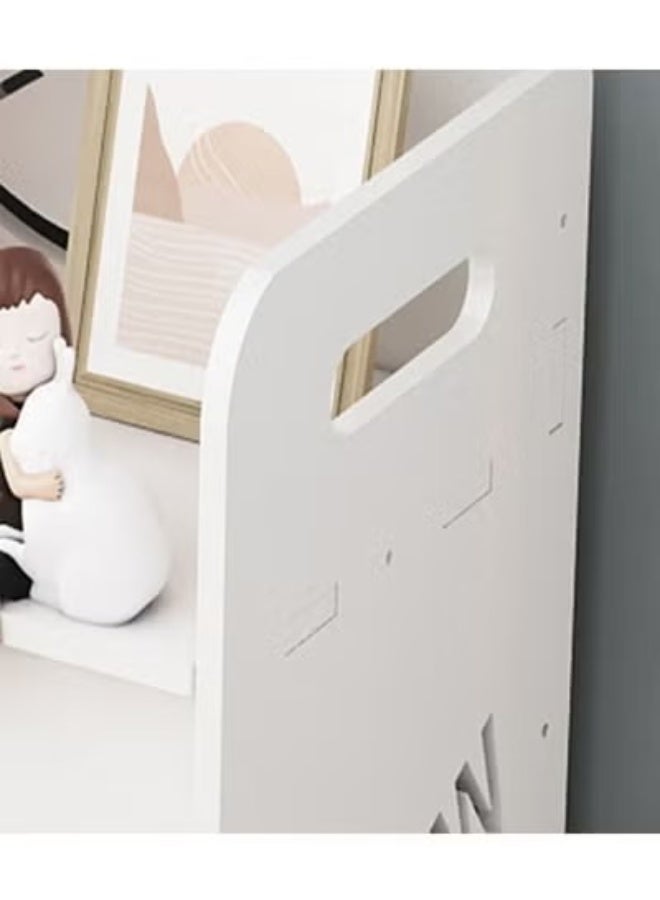 فاشون هوم متعددة الأغراض الطابق الدائمة الحمام أثاث المنزل رف خزانة بيضاء - Image 3