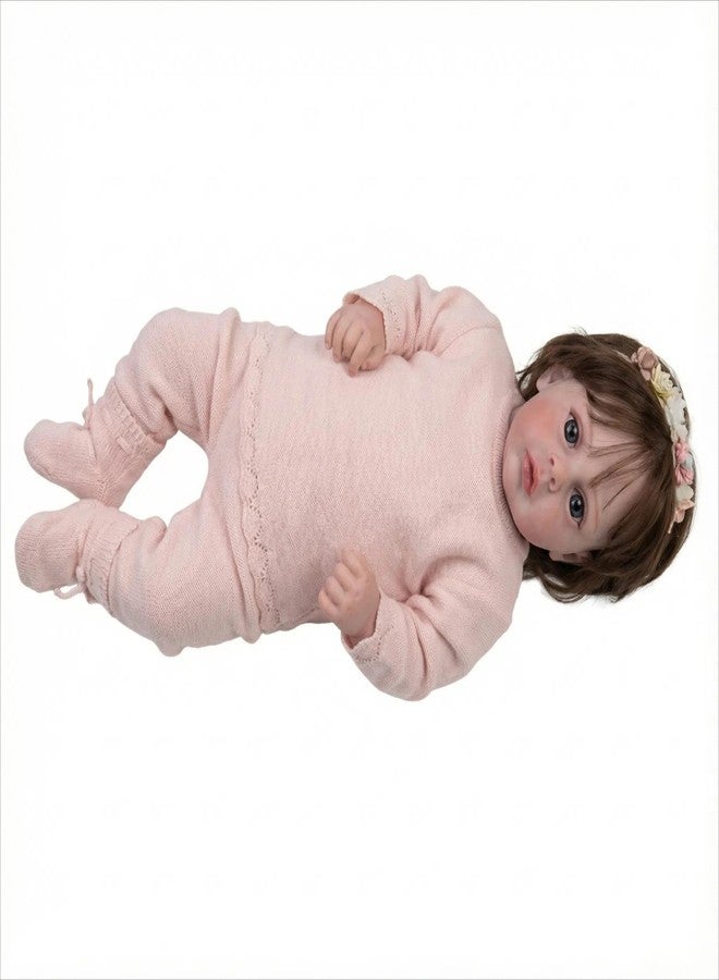 Zero Pam Reborn Baby Dolls Girls 20 Inch Realistic Baby Doll with Hair, Lifelike Reborn Toddler Girl Dolls Soft Cloth Body, Handmade Doll for Girl Boy Toys with Accessories - Image 2