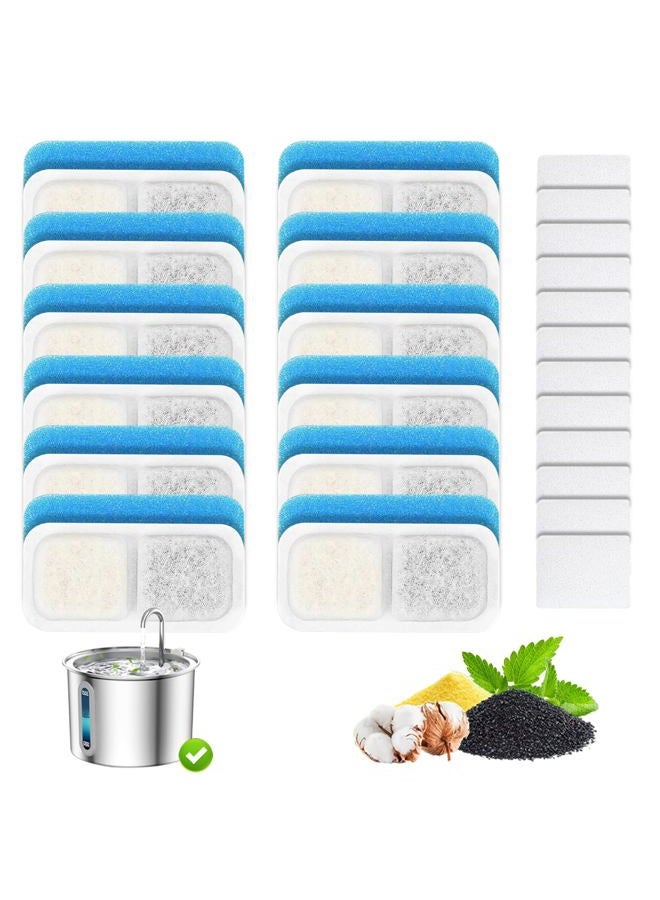 Opeth Cat Water Fountain Filters for 67oz/2L Stainless Steel Cat Fountain Filters,Cat Water Fountain Filters Replacement (12+12+12 Pack) - Image 1
