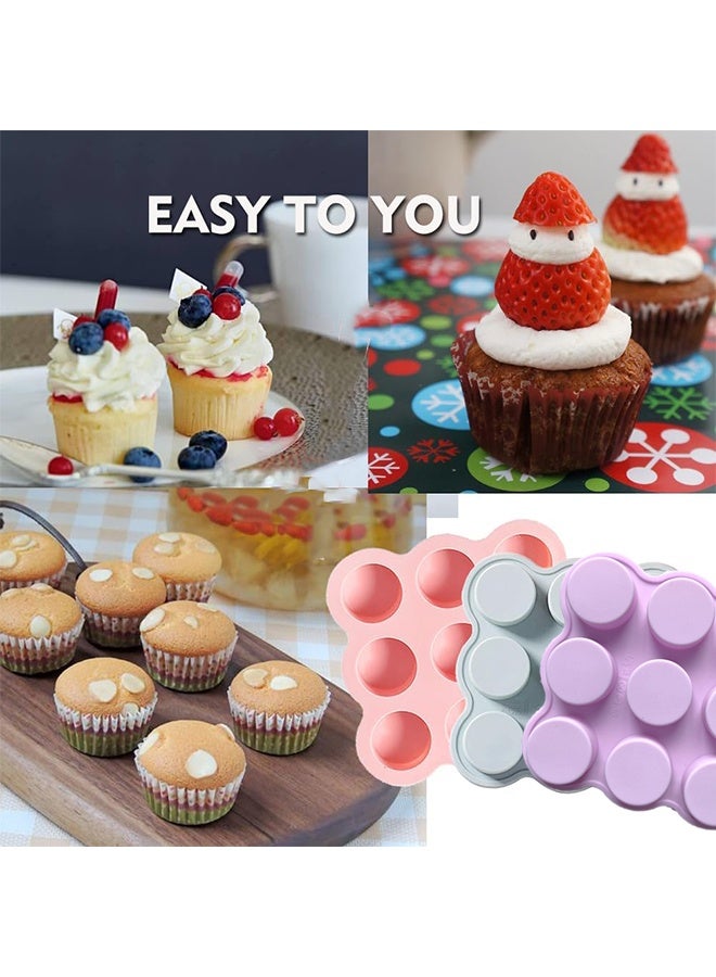 ليمون ٣ قطع من قوالب البيض السيليكونية للمقلاة الهوائية، قالب بيض قابل لإعادة الاستخدام، صينية خبز غير لاصقة للمقلاة الهوائية، ٩ قوالب مافن سيليكونية بتجاويف، مناسبة لملحقات المقلاة الهوائية. - Image 2