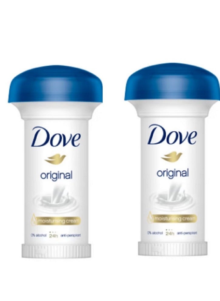 Dove Women Antiperspirant Deodorant Rollon Original 50ml 2Pcs - Image 1