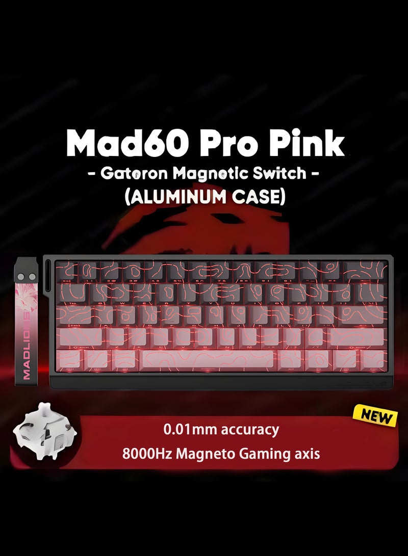 مادليونس MAD60 برو RGB لوحة المفاتيح الميكانيكية المفاتيح المغناطيسية 8000HZ 0.01mm مخطط الجانب المحفورة المفاتيح المغناطيسية FPS تبادل الساخن مخصص الألعاب لوحة المفاتيح الزناد السريع  - Image 1