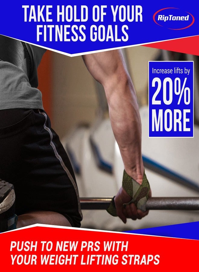 رب توند أحزمة معصم Rip Toned Performance لرفع الأثقال - أحزمة رفع مبطنة بطول 23 بوصة للرجال والنساء - أحزمة قطنية رياضية لتمارين الرفعة المميتة، وتدريبات القوة، وكمال الأجسام، ورفع الأثقال - أزرق - Image 3