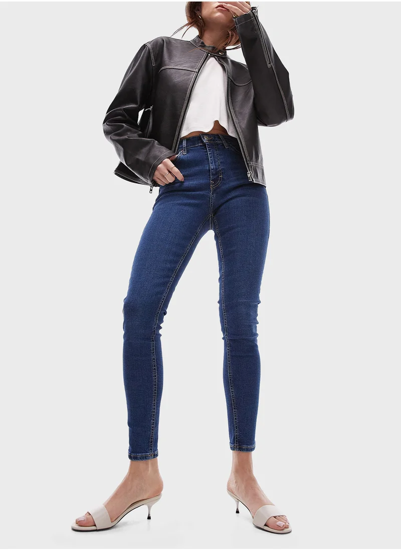 توب شوب Topshop Jamie jeans in rich blue