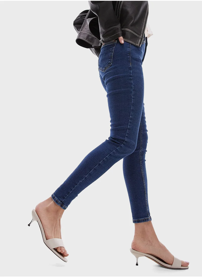 TOPSHOP Topshop Jamie jeans in rich blue