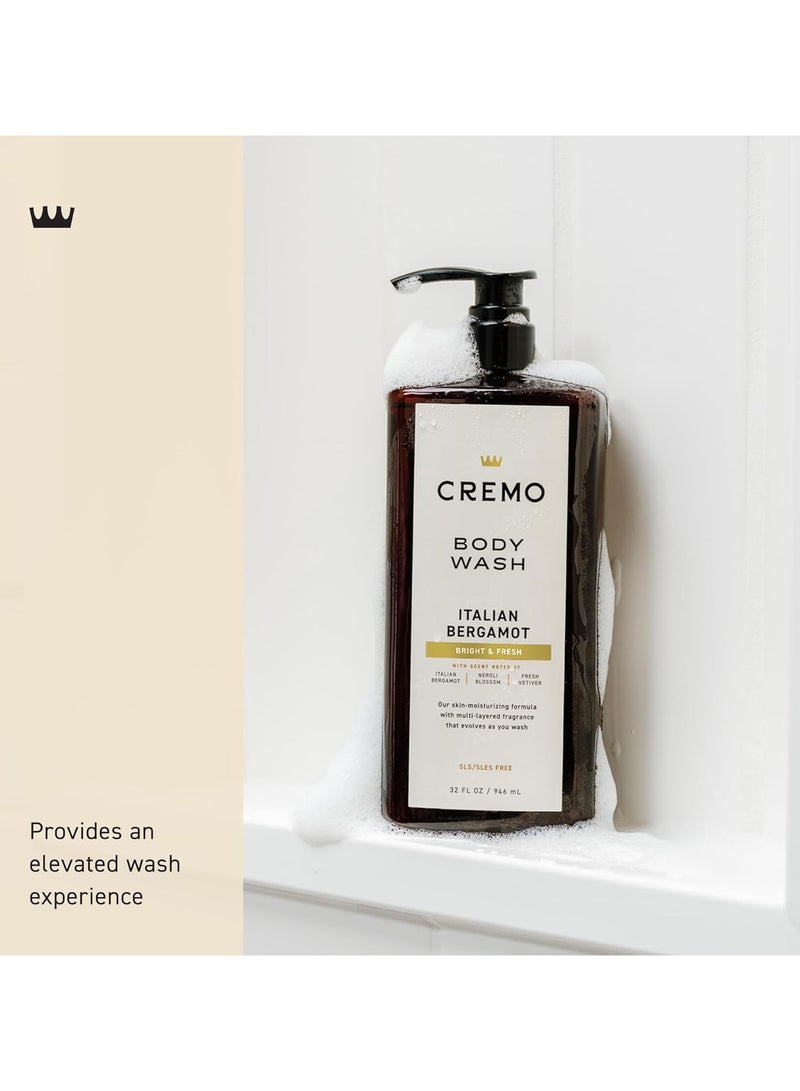 cremo Rich Lathering Italian Bergamot Body Wash for Men 32 Fl Oz - Image 3