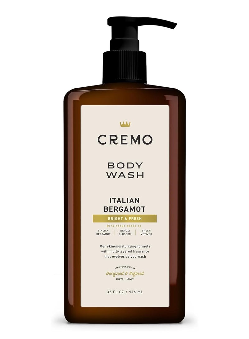 cremo Rich Lathering Italian Bergamot Body Wash for Men 32 Fl Oz - Image 1