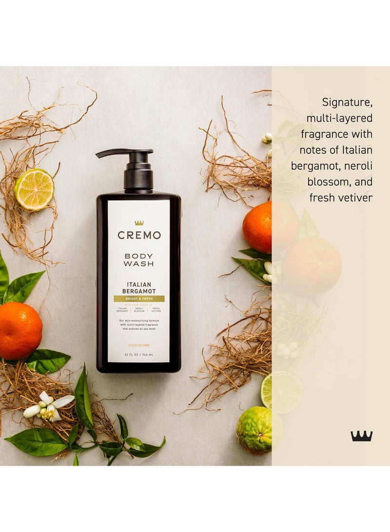 cremo Rich Lathering Italian Bergamot Body Wash for Men 32 Fl Oz - Image 2