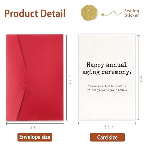 ICOOLYI Funny Sarcastic Birthday Card for Men and Women｜Minimalist Dry Humor Greeting Card for Friends, Coworkers, or Loved Ones - Image 2