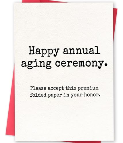 ICOOLYI Funny Sarcastic Birthday Card for Men and Women｜Minimalist Dry Humor Greeting Card for Friends, Coworkers, or Loved Ones - Image 1