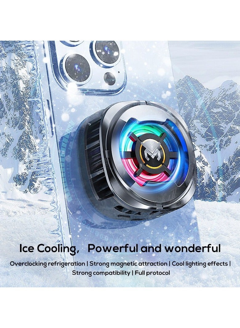 VKL Mobile Phone Cooler for Game Fan PUBG, Designed iPhone 12/13 Series, Live Streaming and Vlog, Semiconductor Heatsink Without Noise iOS Android, ipad Tablet - Image 1