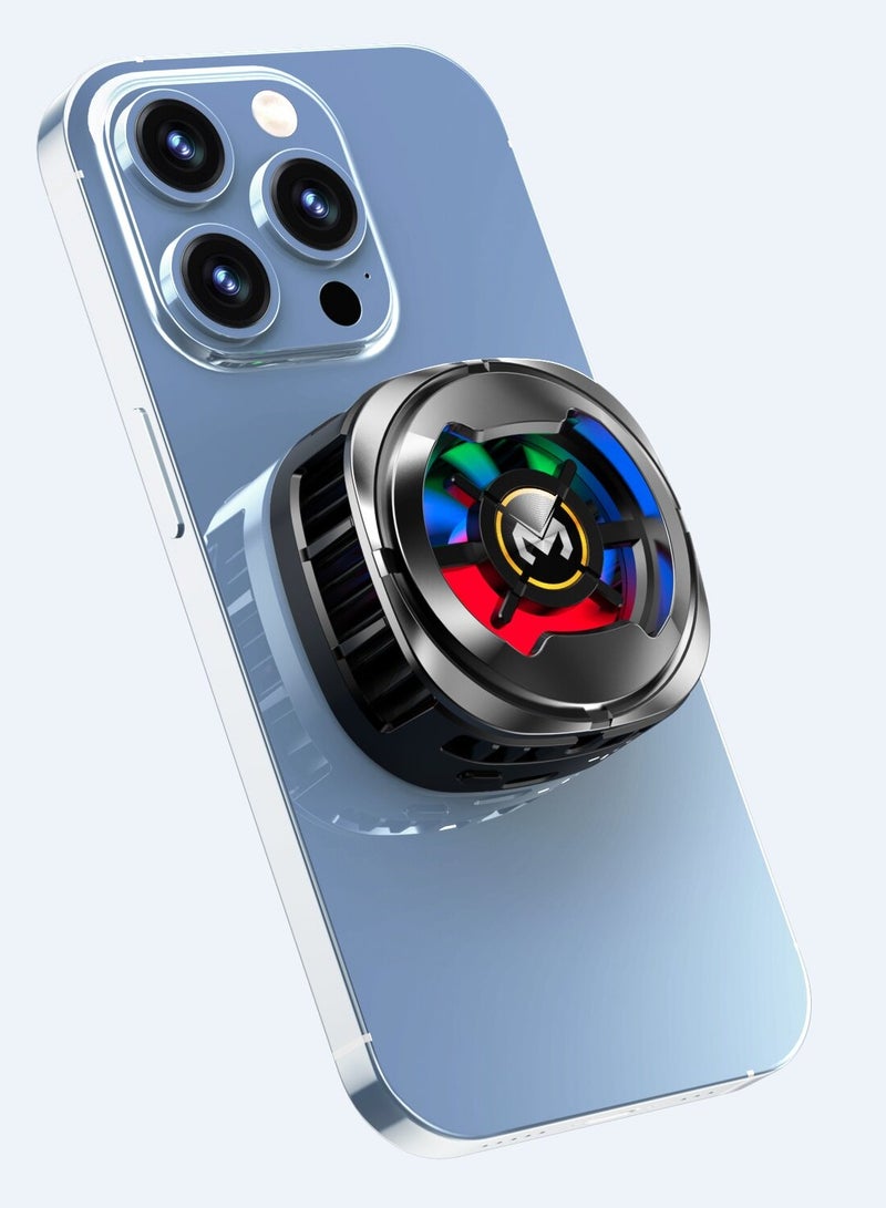 VKL Mobile Phone Cooler for Game Fan PUBG, Designed iPhone 12/13 Series, Live Streaming and Vlog, Semiconductor Heatsink Without Noise iOS Android, ipad Tablet - Image 2