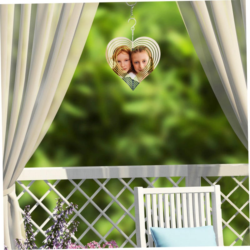 Sublimation Wind Spinner Blanks Heart Shaped Outdoor Decor for Personalized Gifting - Image 5