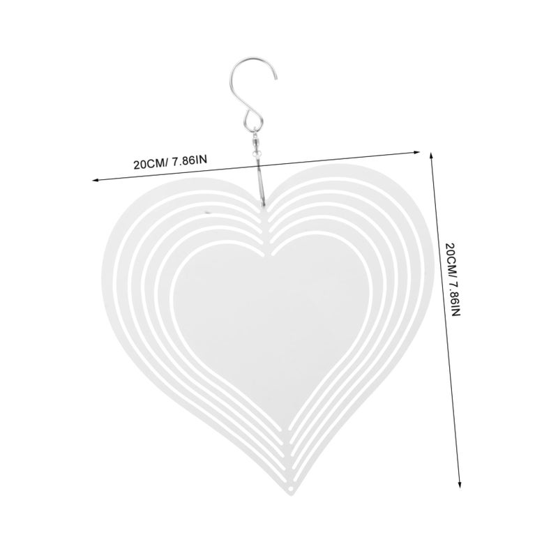 Sublimation Wind Spinner Blanks Heart Shaped Outdoor Decor for Personalized Gifting - Image 3