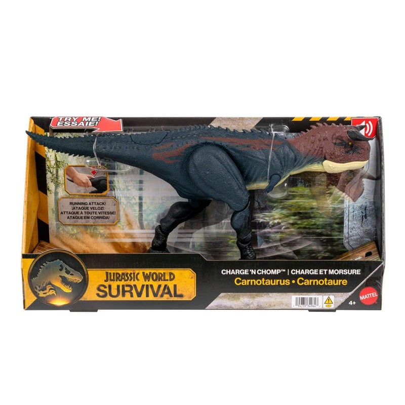 Jurassic World Survival Charge 'N Chomp Carnotaurus Action Figure (43.43 x 17.78 cm) - Image 1