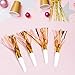 PARTVON 24 Pieces Gold Pink Noise Maker Girl Party Decoration Favor Squawkers Blowouts Whistle Party Blower for Birthday Baby Shower Bachelorette Wedding New Year Party Supplies - Image 2
