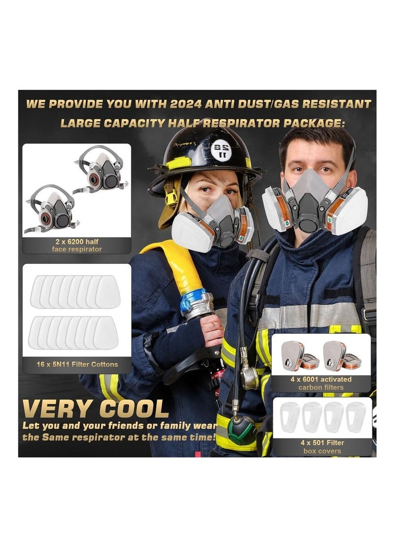 Gas Masks Survival Nuclear and Chemical, Full Face Gas Mask with Activated Carbon Filter - Image 2