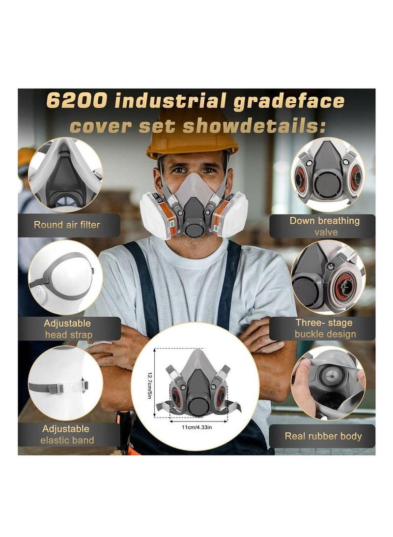 Gas Masks Survival Nuclear and Chemical, Full Face Gas Mask with Activated Carbon Filter - Image 4