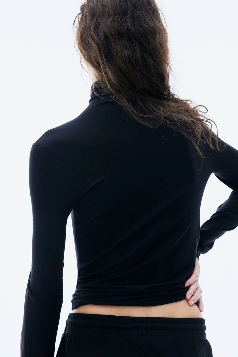 H&M Lyocell Turtleneck Top