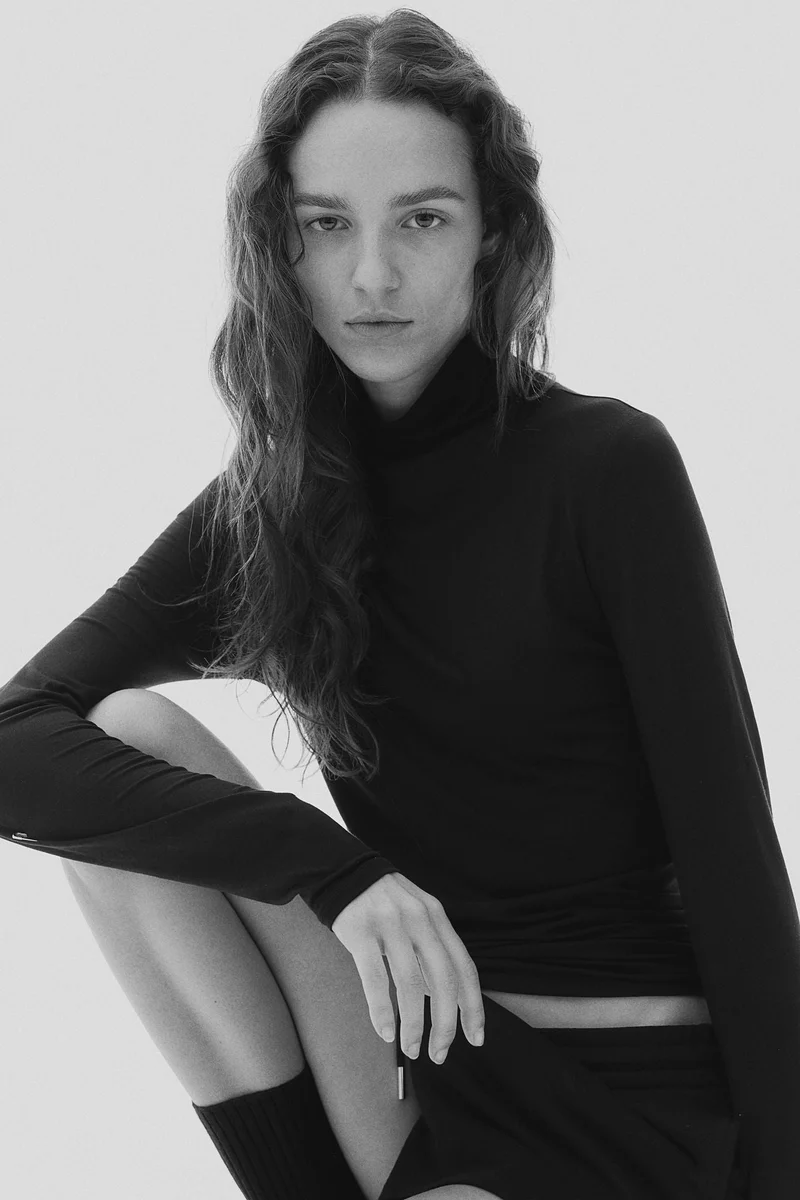 H&M Lyocell Turtleneck Top