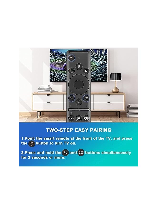 The Bros Universal Smart TV Curved Voice Remote Control Compatible for All Samsung TV LED QLED UHD SUHD HDR LCD 4K 8K Smart TV, with Voice Function and Buttons for Netflix, Prime Video, WWW - Image 4