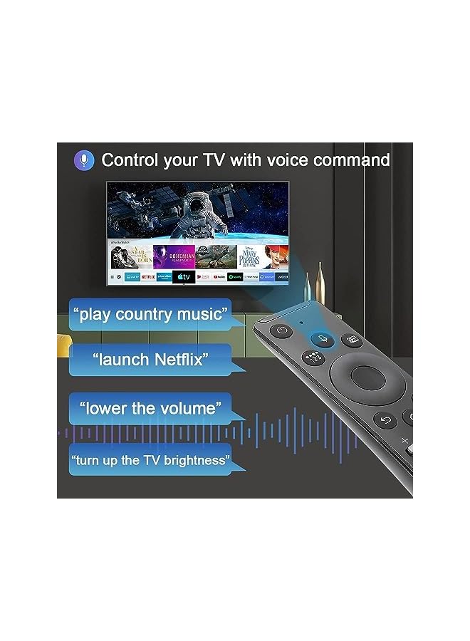 The Bros Universal Smart TV Curved Voice Remote Control Compatible for All Samsung TV LED QLED UHD SUHD HDR LCD 4K 8K Smart TV, with Voice Function and Buttons for Netflix, Prime Video, WWW - Image 5