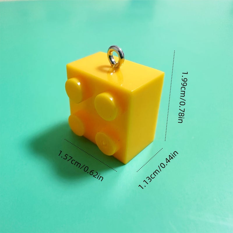 20pcs Mixed Color 2x2 Square Building Blocks Handmade Jewelry Pendant Earrings Necklace Bracelet Bag Ornament - Image 4