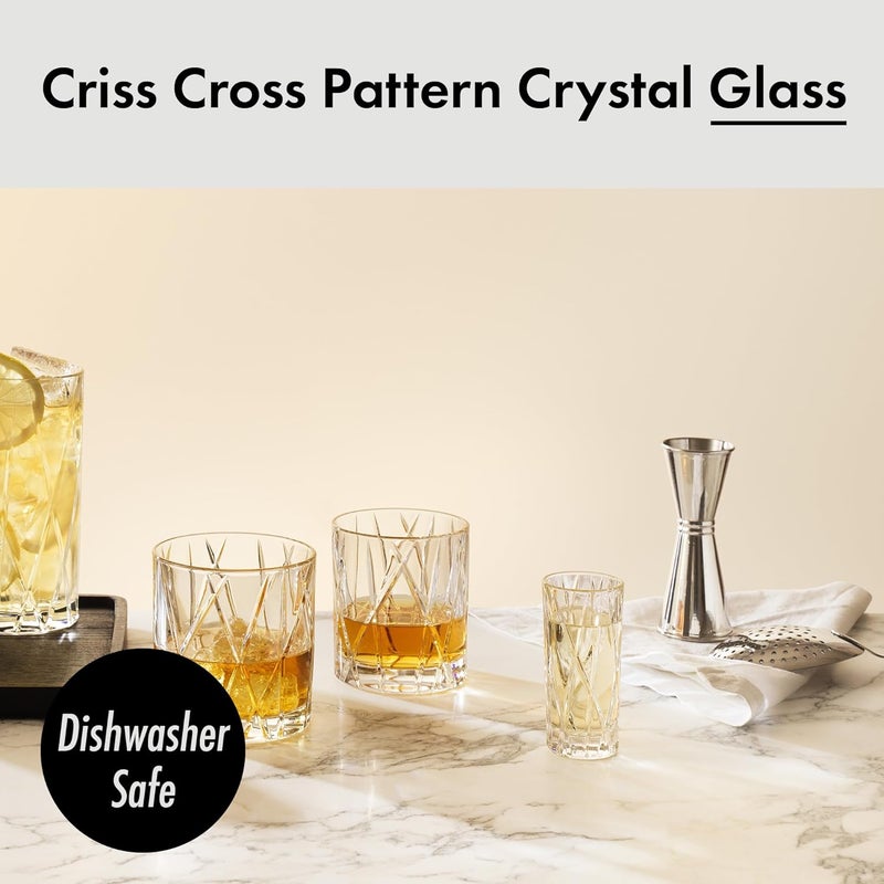 Orrefors City Shot Glasses with Heavy Base (Set of 2) - 1.7 Fl. Oz., Asymmetric Design - Crystal, Glassware for Spirits & Shots, Serving Tequila, Vodka, Whiskey, Dishwasher Safe - Image 3