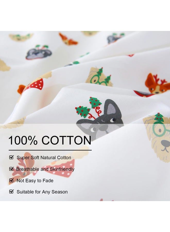 Ivellow Queen Duvet Cover Set Dog Animal White 100% Cotton Duvet Cover for Kids Cute Bedding Set 3Pcs Ultra Soft Breathable Kids Duvet Cover Patterned Cartoon Comforter Cover Boys Girls Toddler Teen - Image 4